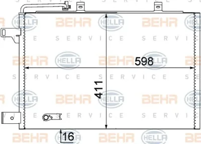 8FC 351 301-684 BEHR/HELLA/PAGID Радиатор кондиционера