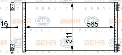 8FC 351 301-721 BEHR/HELLA/PAGID Радиатор кондиционера