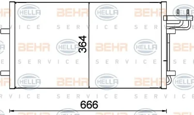 8FC 351 301-734 BEHR/HELLA/PAGID Радиатор кондиционера