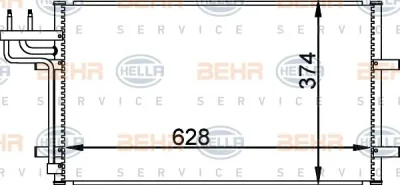 8FC 351 301-731 BEHR/HELLA/PAGID Радиатор кондиционера