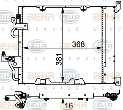 8FC 351 301-751 BEHR/HELLA/PAGID Радиатор кондиционера