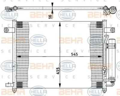 8FC 351 302-121 BEHR/HELLA/PAGID Радиатор кондиционера