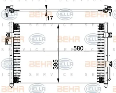 8FC 351 302-231 BEHR/HELLA/PAGID Радиатор кондиционера