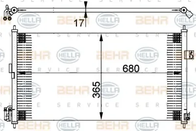 8FC 351 302-251 BEHR/HELLA/PAGID Радиатор кондиционера