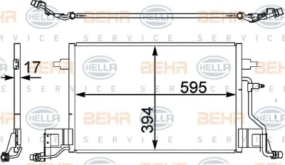 8FC 351 302-431 BEHR/HELLA/PAGID Радиатор кондиционера