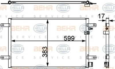 8FC 351 302-451 BEHR/HELLA/PAGID Радиатор кондиционера