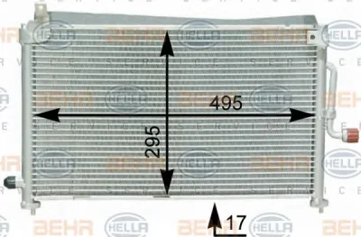 8FC 351 302-641 BEHR/HELLA/PAGID Радиатор кондиционера