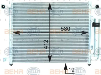 8FC 351 303-051 BEHR/HELLA/PAGID Радиатор кондиционера