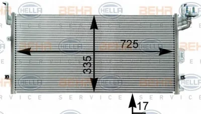 8FC 351 303-071 BEHR/HELLA/PAGID Радиатор кондиционера
