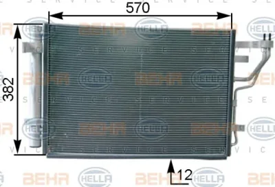 8FC 351 303-211 BEHR/HELLA/PAGID Радиатор кондиционера