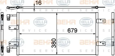 8FC 351 303-591 BEHR/HELLA/PAGID Радиатор кондиционера