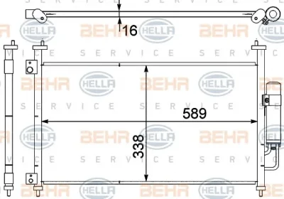 8FC 351 303-641 BEHR/HELLA/PAGID Радиатор кондиционера