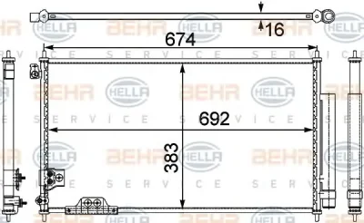 8FC 351 303-691 BEHR/HELLA/PAGID Радиатор кондиционера