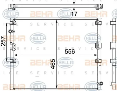 8FC 351 304-071 BEHR/HELLA/PAGID Радиатор кондиционера