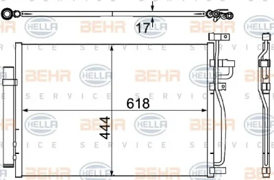 8FC 351 304-311 BEHR/HELLA/PAGID Радиатор кондиционера