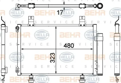 8FC 351 304-431 BEHR/HELLA/PAGID Радиатор кондиционера