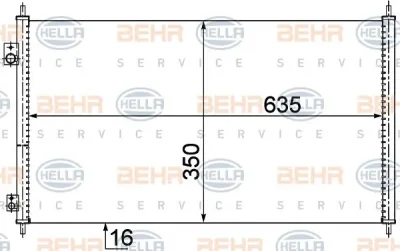 8FC 351 304-461 BEHR/HELLA/PAGID Радиатор кондиционера