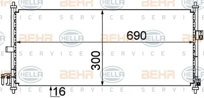 8FC 351 304-651 BEHR/HELLA/PAGID Радиатор кондиционера