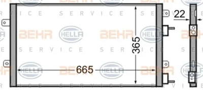 8FC 351 305-101 BEHR/HELLA/PAGID Радиатор кондиционера