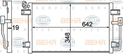 8FC 351 305-301 BEHR/HELLA/PAGID Радиатор кондиционера