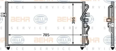 8FC 351 305-761 BEHR/HELLA/PAGID Радиатор кондиционера