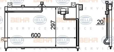 8FC 351 306-121 BEHR/HELLA/PAGID Радиатор кондиционера