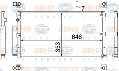 8FC 351 307-121 BEHR/HELLA/PAGID Радиатор кондиционера