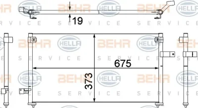 8FC 351 307-381 BEHR/HELLA/PAGID Радиатор кондиционера