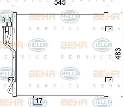 8FC 351 307-531 BEHR/HELLA/PAGID Радиатор кондиционера