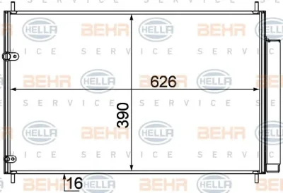 8FC 351 307-581 BEHR/HELLA/PAGID Радиатор кондиционера