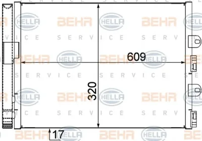 8FC 351 309-081 BEHR/HELLA/PAGID Радиатор кондиционера