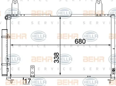 8FC 351 309-121 BEHR/HELLA/PAGID Радиатор кондиционера