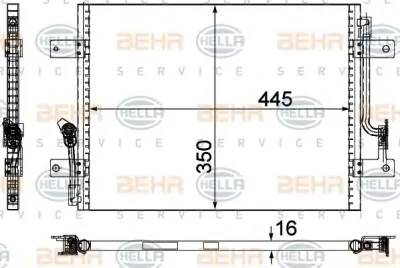 8FC 351 309-311 BEHR/HELLA/PAGID Радиатор кондиционера