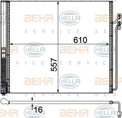 8FC 351 309-341 BEHR/HELLA/PAGID Радиатор кондиционера