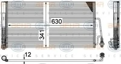 8FC 351 309-381 BEHR/HELLA/PAGID Радиатор кондиционера