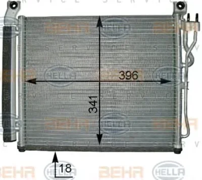 8FC 351 309-391 BEHR/HELLA/PAGID Радиатор кондиционера