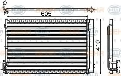 8FC 351 309-511 BEHR/HELLA/PAGID Радиатор кондиционера