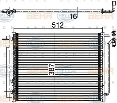 8FC 351 309-541 BEHR/HELLA/PAGID Радиатор кондиционера