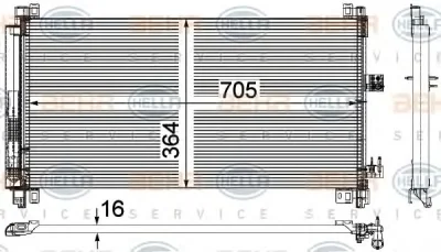 8FC 351 309-571 BEHR/HELLA/PAGID Радиатор кондиционера