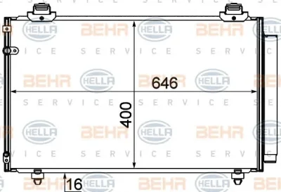 8FC 351 310-131 BEHR/HELLA/PAGID Радиатор кондиционера