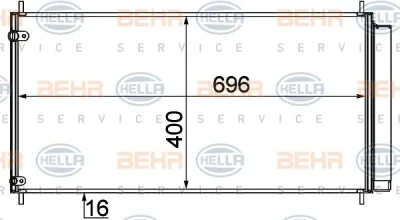 8FC 351 310-151 BEHR/HELLA/PAGID Радиатор кондиционера