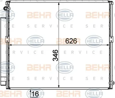 8FC 351 310-161 BEHR/HELLA/PAGID Радиатор кондиционера