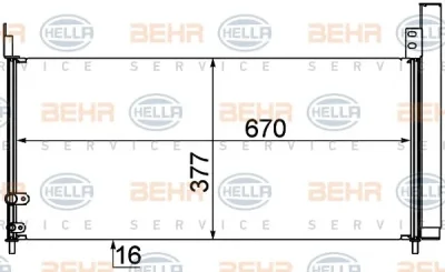 8FC 351 310-201 BEHR/HELLA/PAGID Радиатор кондиционера