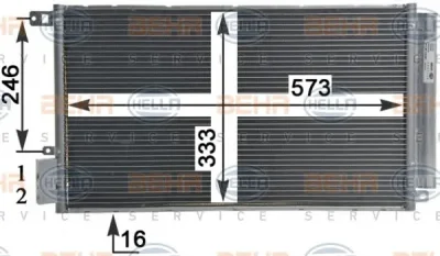 8FC 351 310-581 BEHR/HELLA/PAGID Радиатор кондиционера