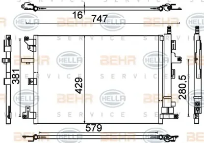 Радиатор кондиционера BEHR/HELLA/PAGID 8FC 351 310-601