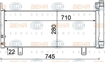 8FC 351 310-651 BEHR/HELLA/PAGID Радиатор кондиционера