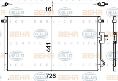 8FC 351 310-681 BEHR/HELLA/PAGID Радиатор кондиционера
