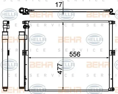 8FC 351 310-771 BEHR/HELLA/PAGID Радиатор кондиционера