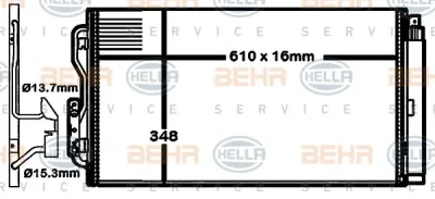 8FC 351 316-581 BEHR/HELLA/PAGID Радиатор кондиционера