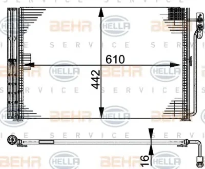 8FC 351 317-481 BEHR/HELLA/PAGID Радиатор кондиционера